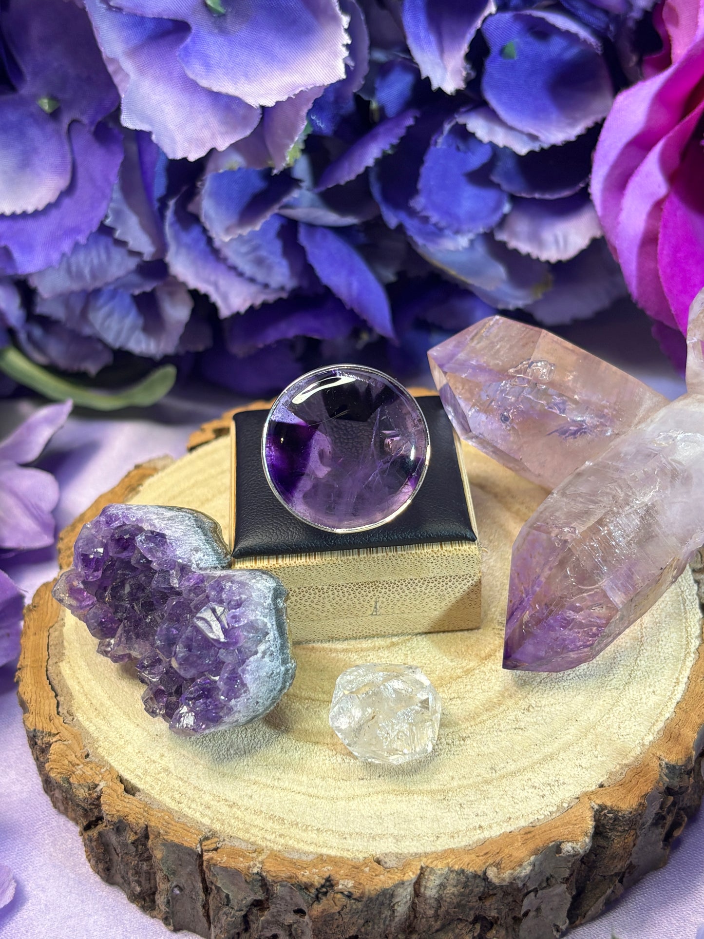 Sterling Silver Statement Amethyst Ring