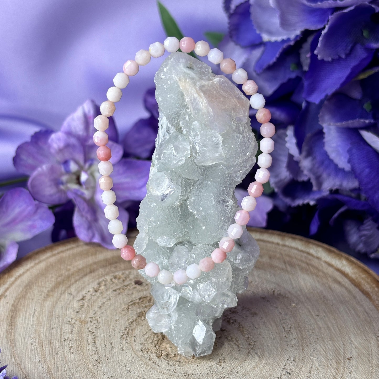 Faceted Pink Opal Bracelet