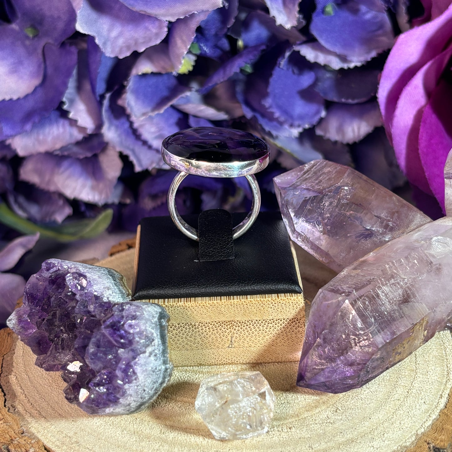 Sterling Silver Statement Amethyst Ring