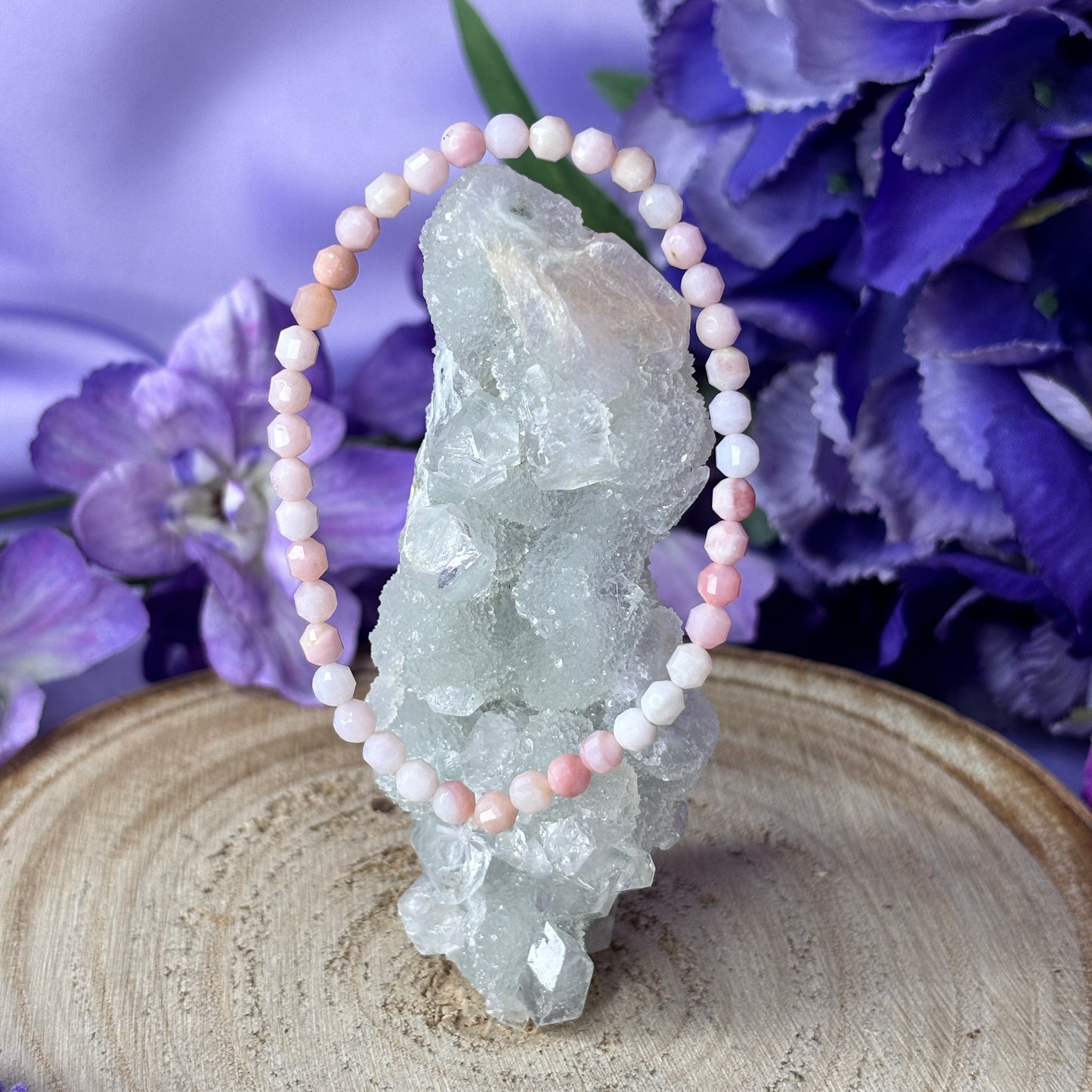 Faceted Pink Opal Bracelet