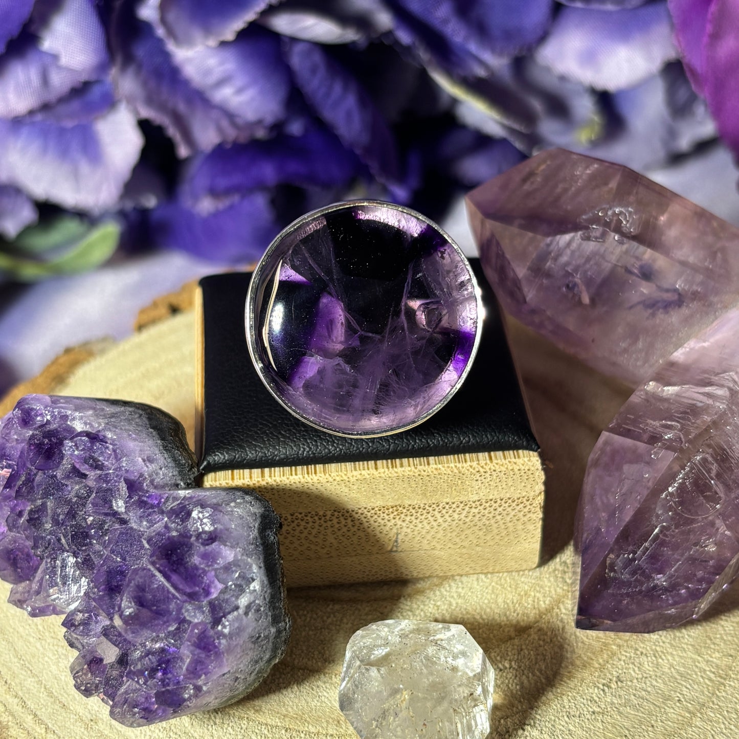 Sterling Silver Statement Amethyst Ring