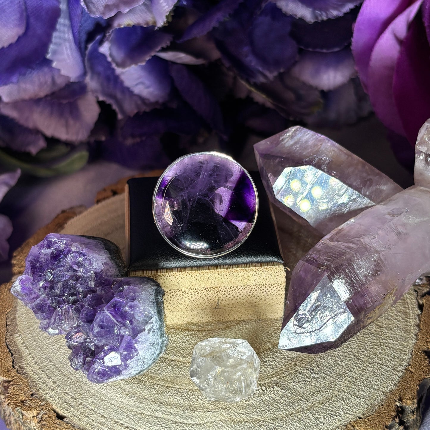 Sterling Silver Statement Amethyst Ring