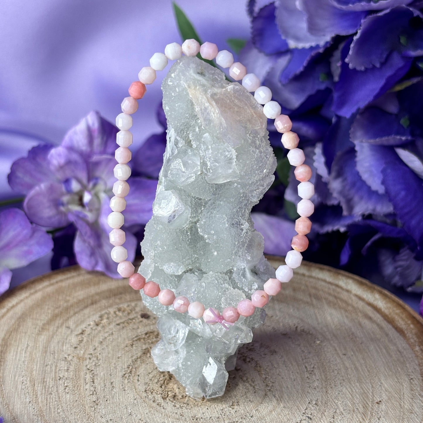 Faceted Pink Opal Bracelet