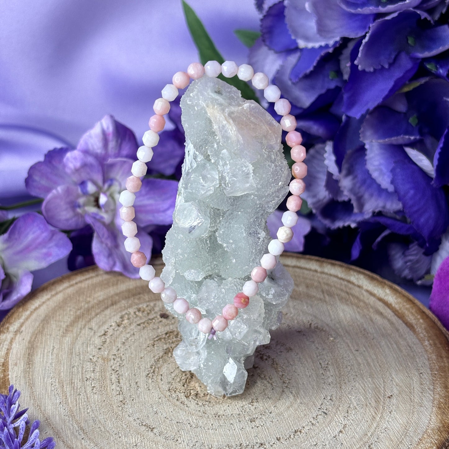 Faceted Pink Opal Bracelet