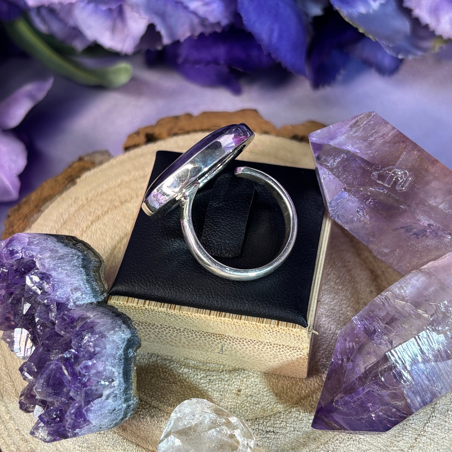 Sterling Silver Statement Amethyst Ring