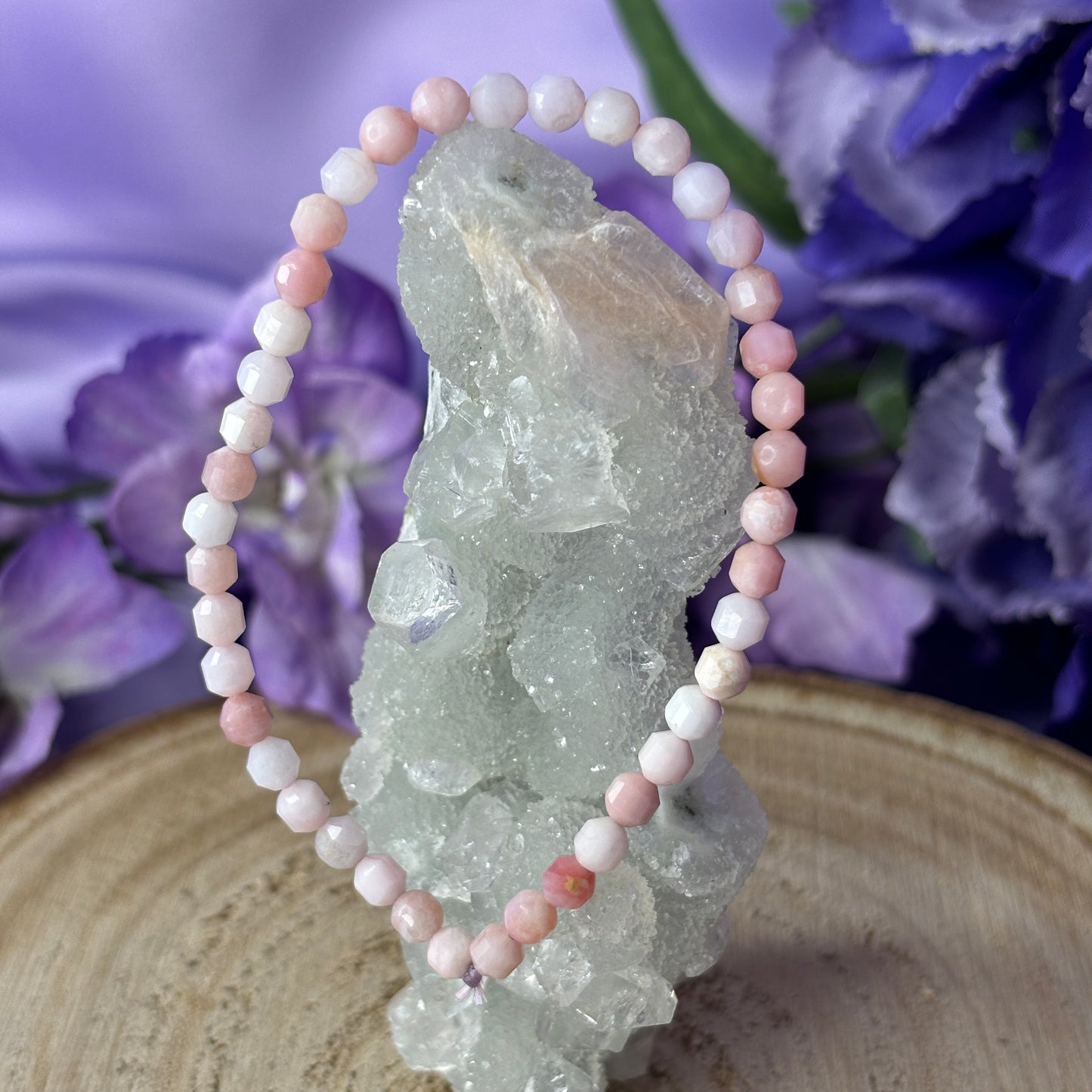 Faceted Pink Opal Bracelet