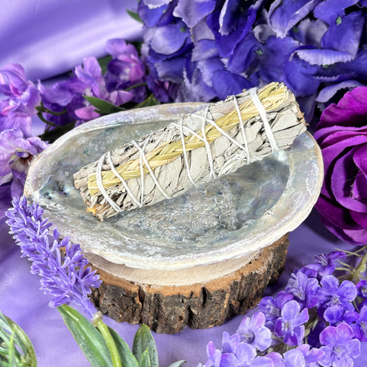 Sweet Grass & White Sage Cleansing Wand