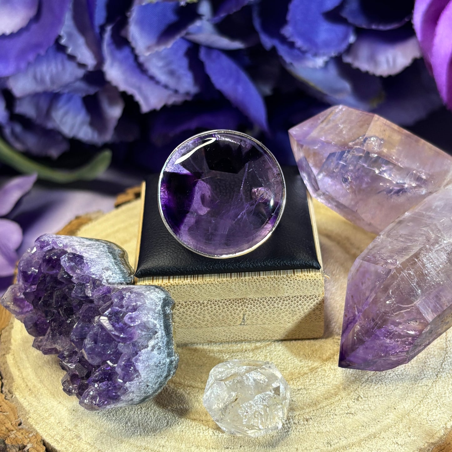 Sterling Silver Statement Amethyst Ring