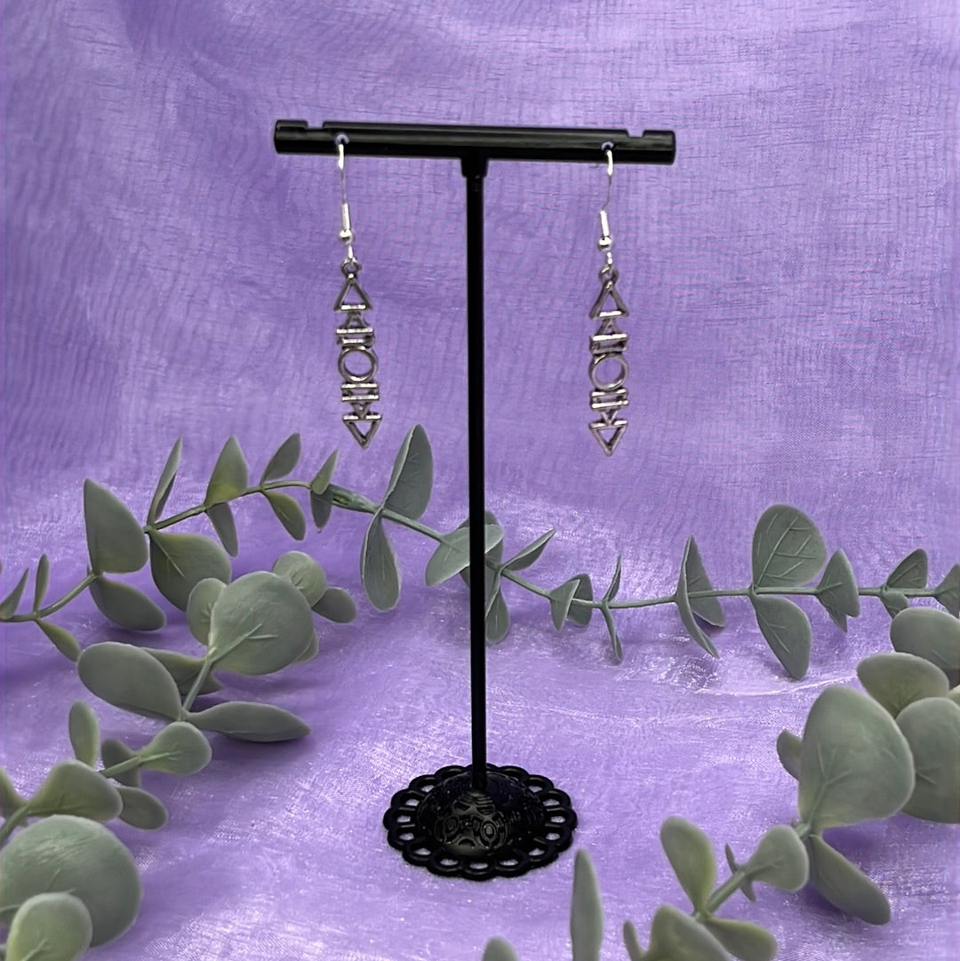 Element Triangle Charm Earrings