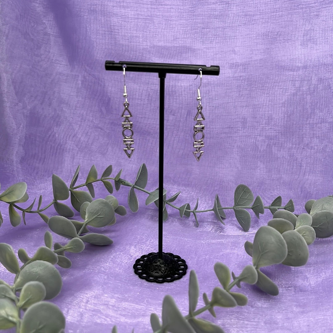 Element Triangle Charm Earrings